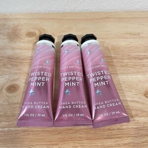 3x Bath and Body Works Twisted Peppermint Hand Cream